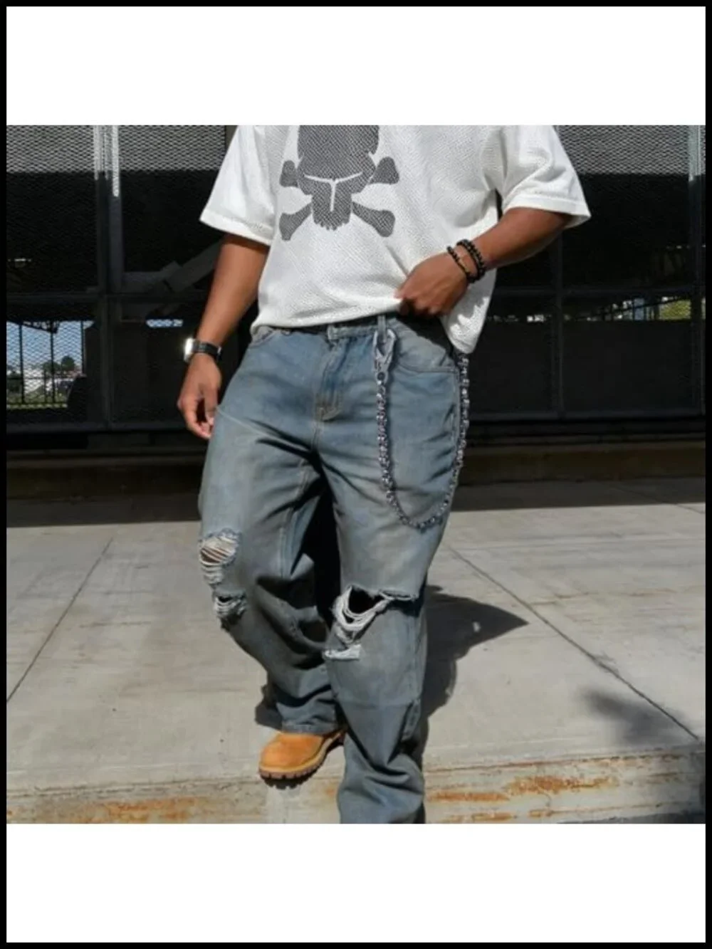 Heavy Duty Wallet Chain Hip Hop Punk Style Belt to Pant Chain Zinc Alloy